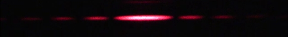 Diffraction pattern from a single slit, 40 microns wide